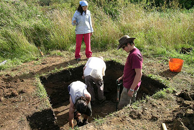 Digging a trench at Star Carr